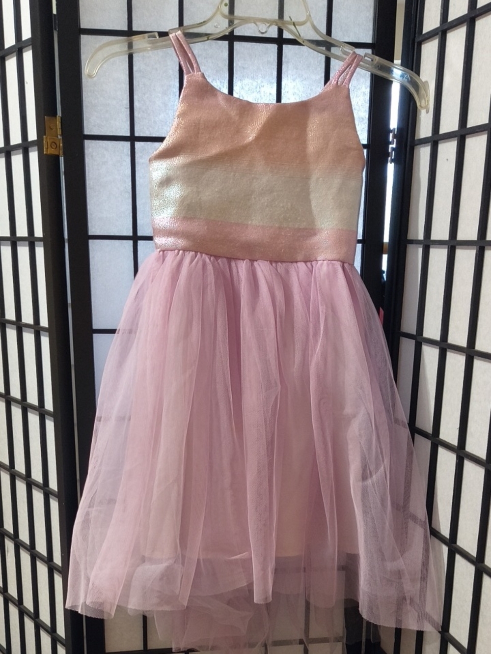Cat & Jack Pink Shimmer Tulle Party Dress